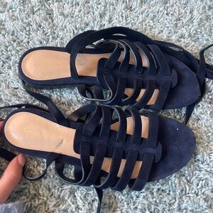 Giovanni Rossi Navy Strappy Sandals